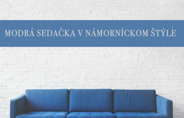 modrá sedačka